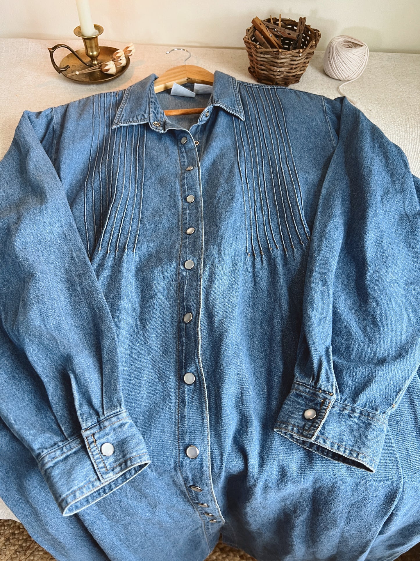 Vintage Denim Dress (XL)