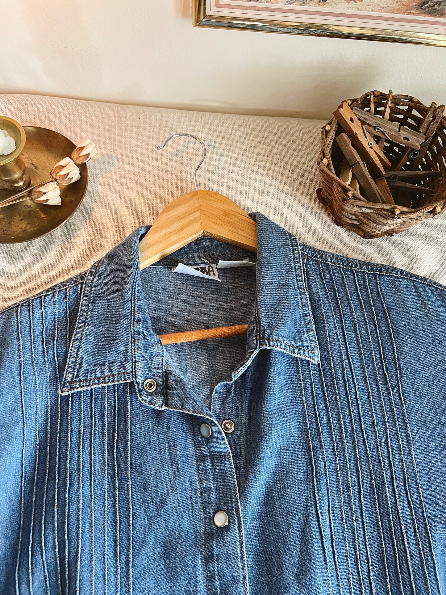 Vintage Denim Dress (XL)