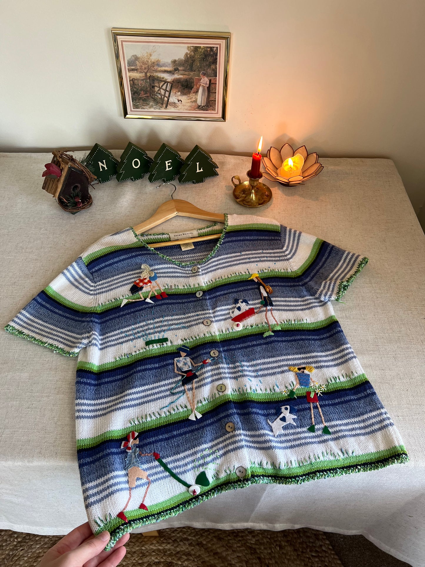 Vtg Garden Girl Blouse (M)