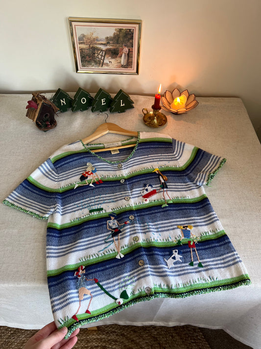 Vtg Garden Girl Blouse (M)