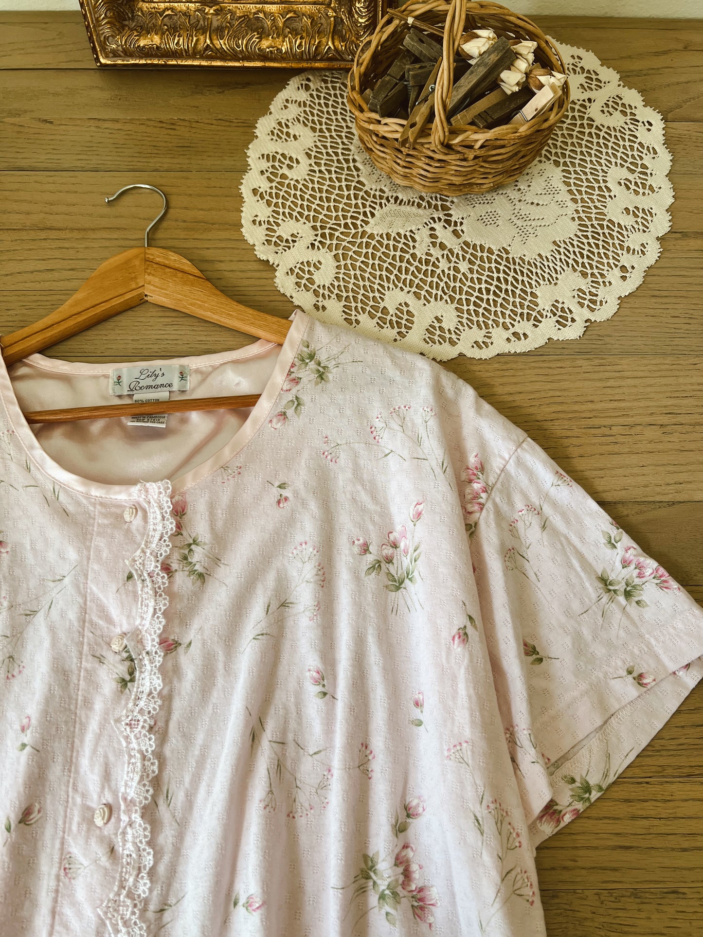 Vintage Floral Blouse (XL)