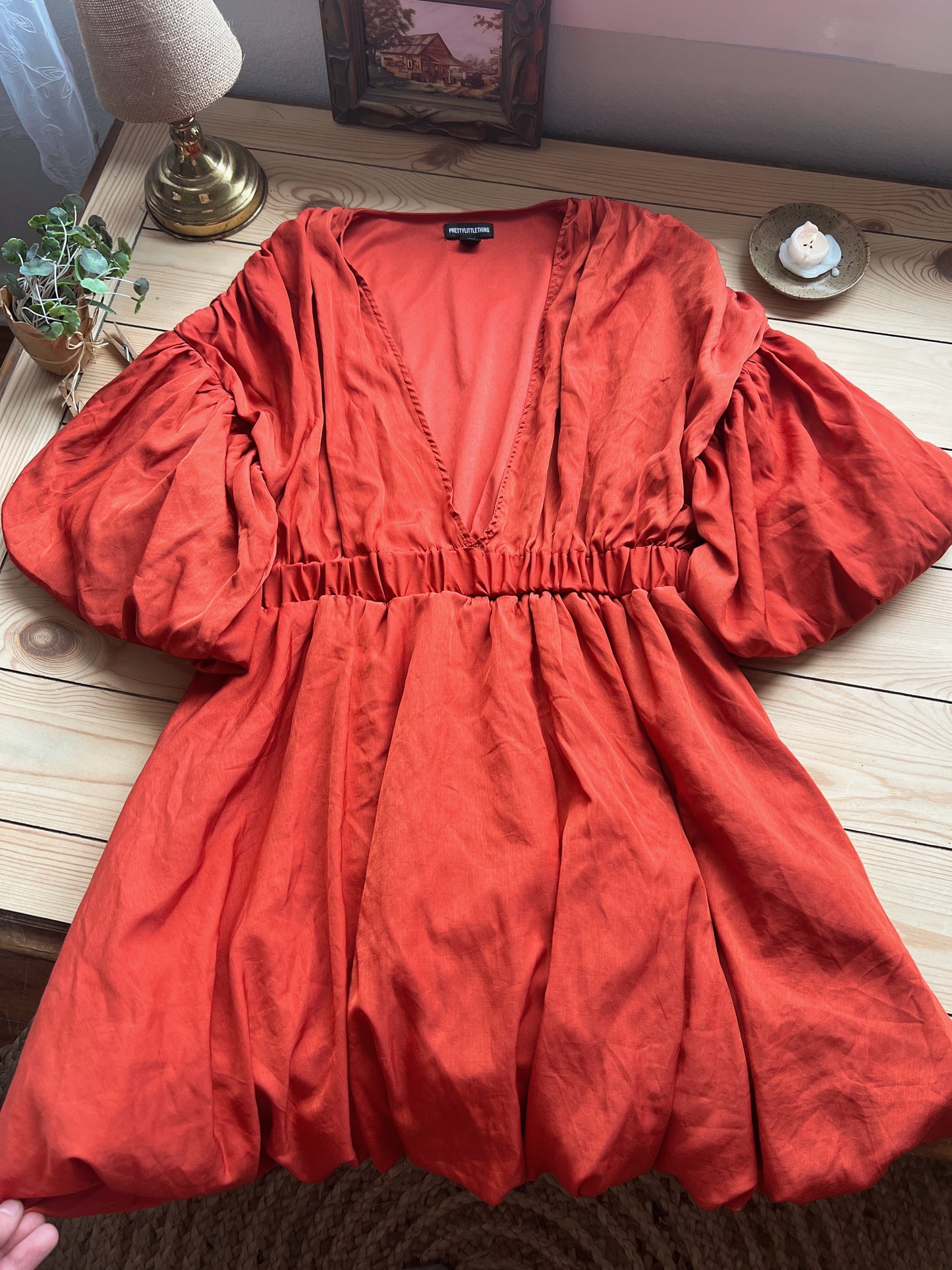Puff Sleeve Mini Dress (12)
