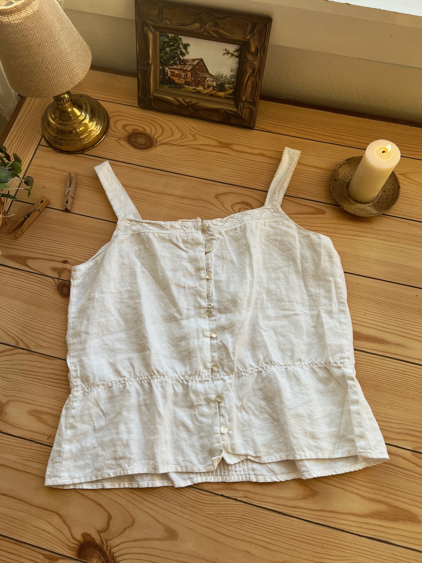 Dainty Linen Tank (M)