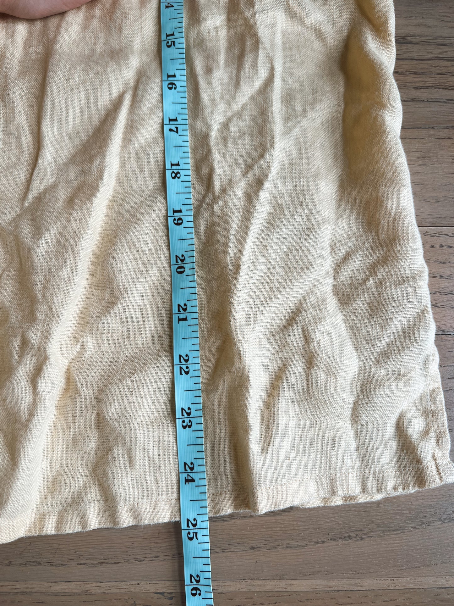Butter Yellow Linen Blouse (S)