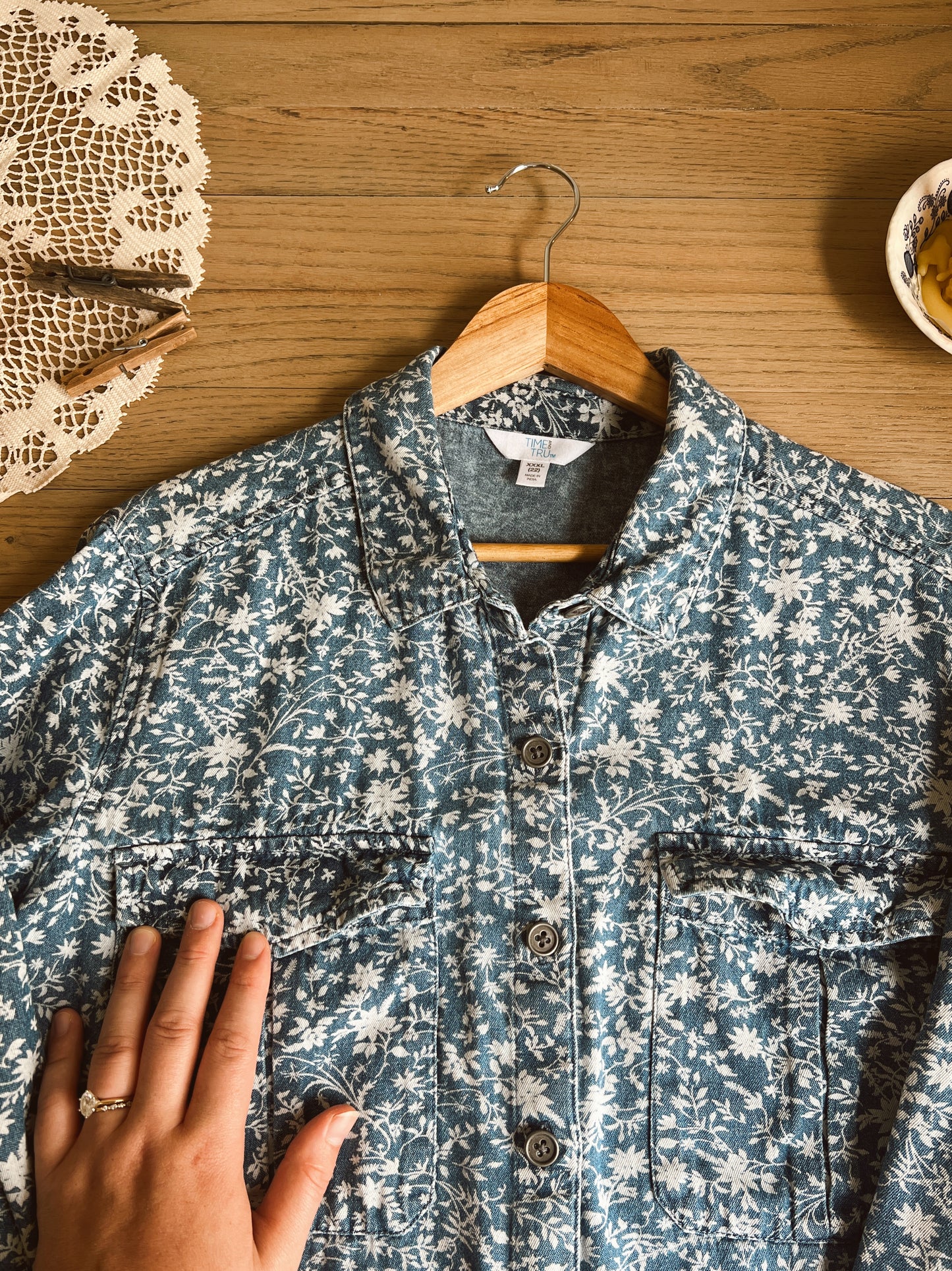 Floral Denim Dress (3XL)
