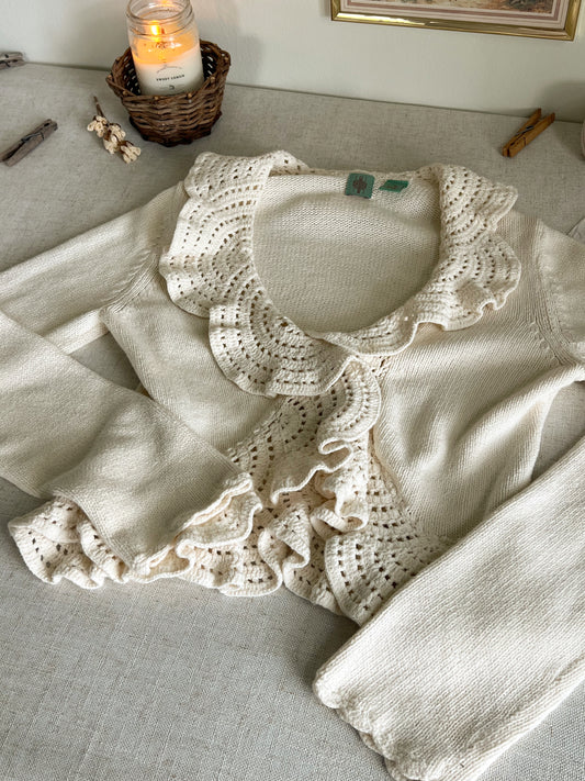 Cream Knit Blouse (M)