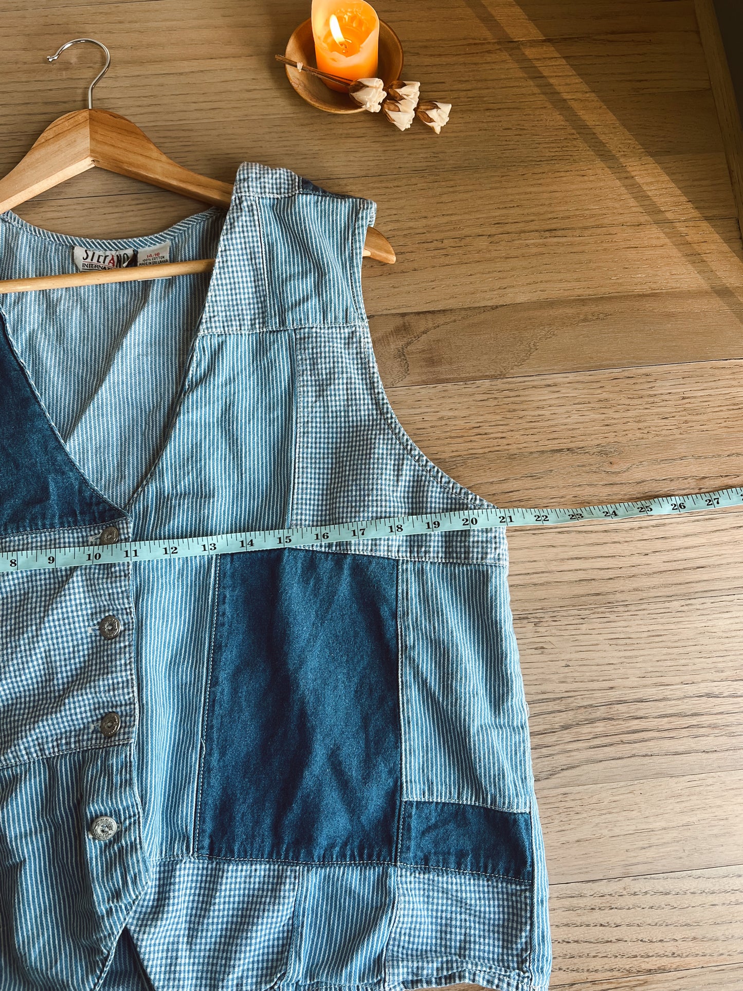 Vintage Patchwork Denim Vest (14/16)
