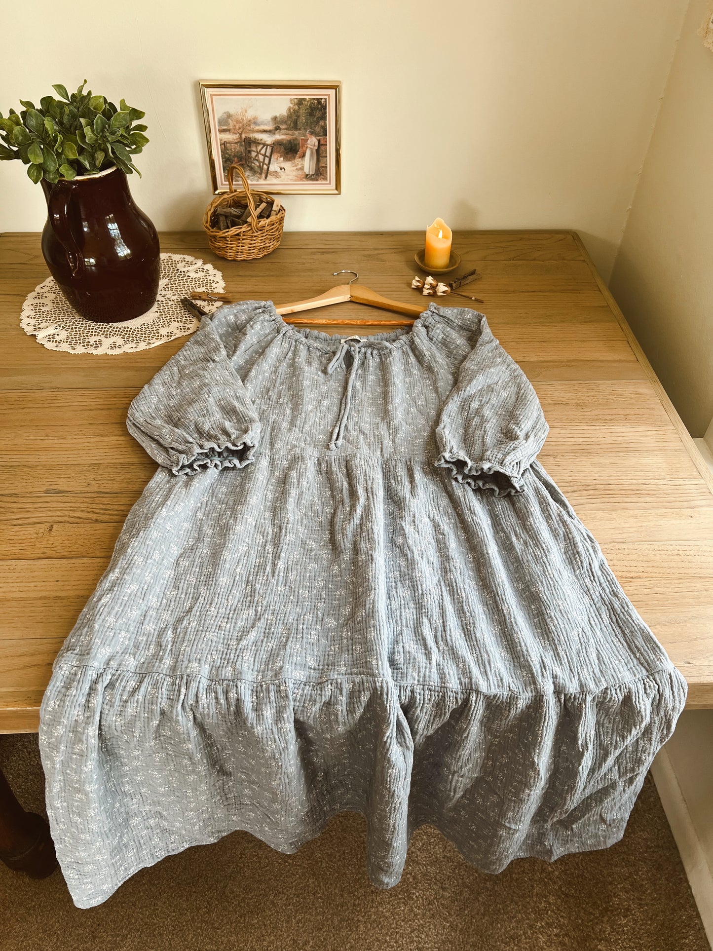 Dusty Blue Neuflora Dress (XL)