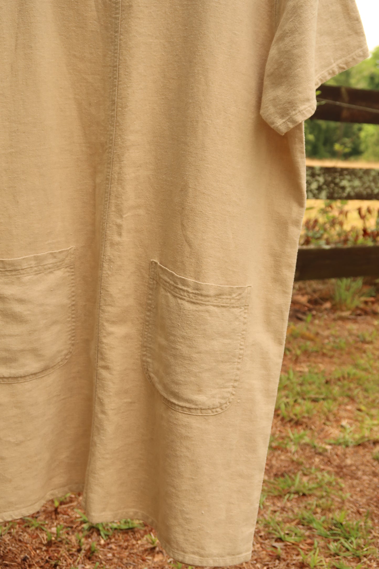 Vintage Linen/Cotton Blend Dress (XL)