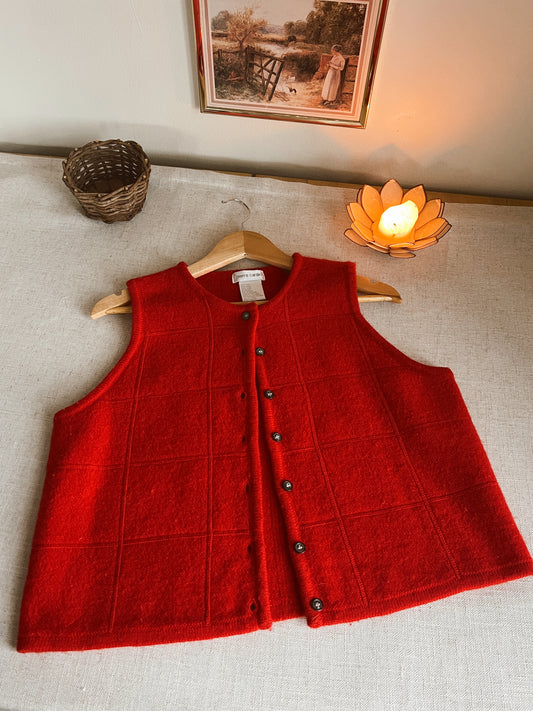 Vtg Wool Vest (M)