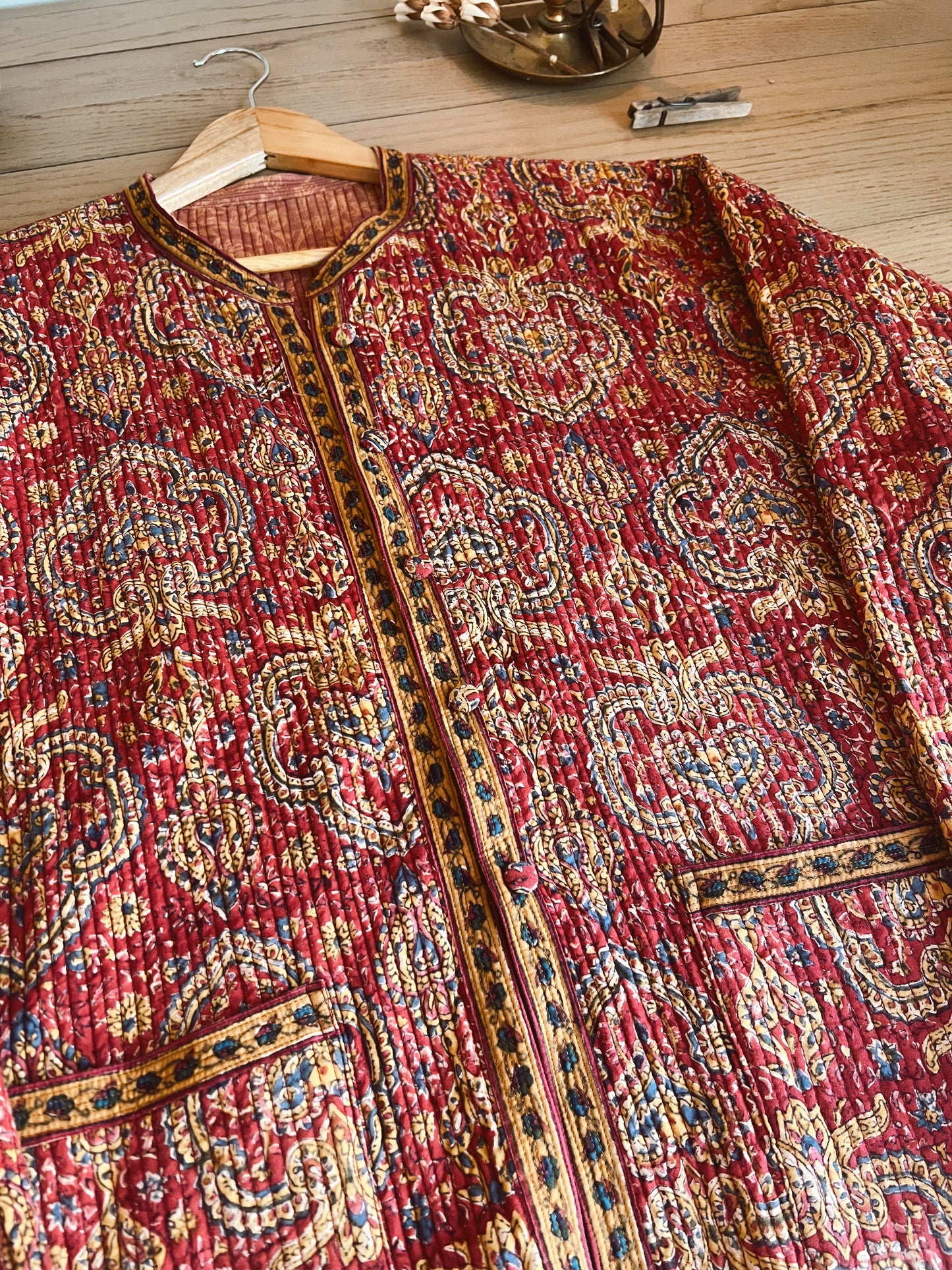 Handmade Reversible Quilted Jacket (XL)