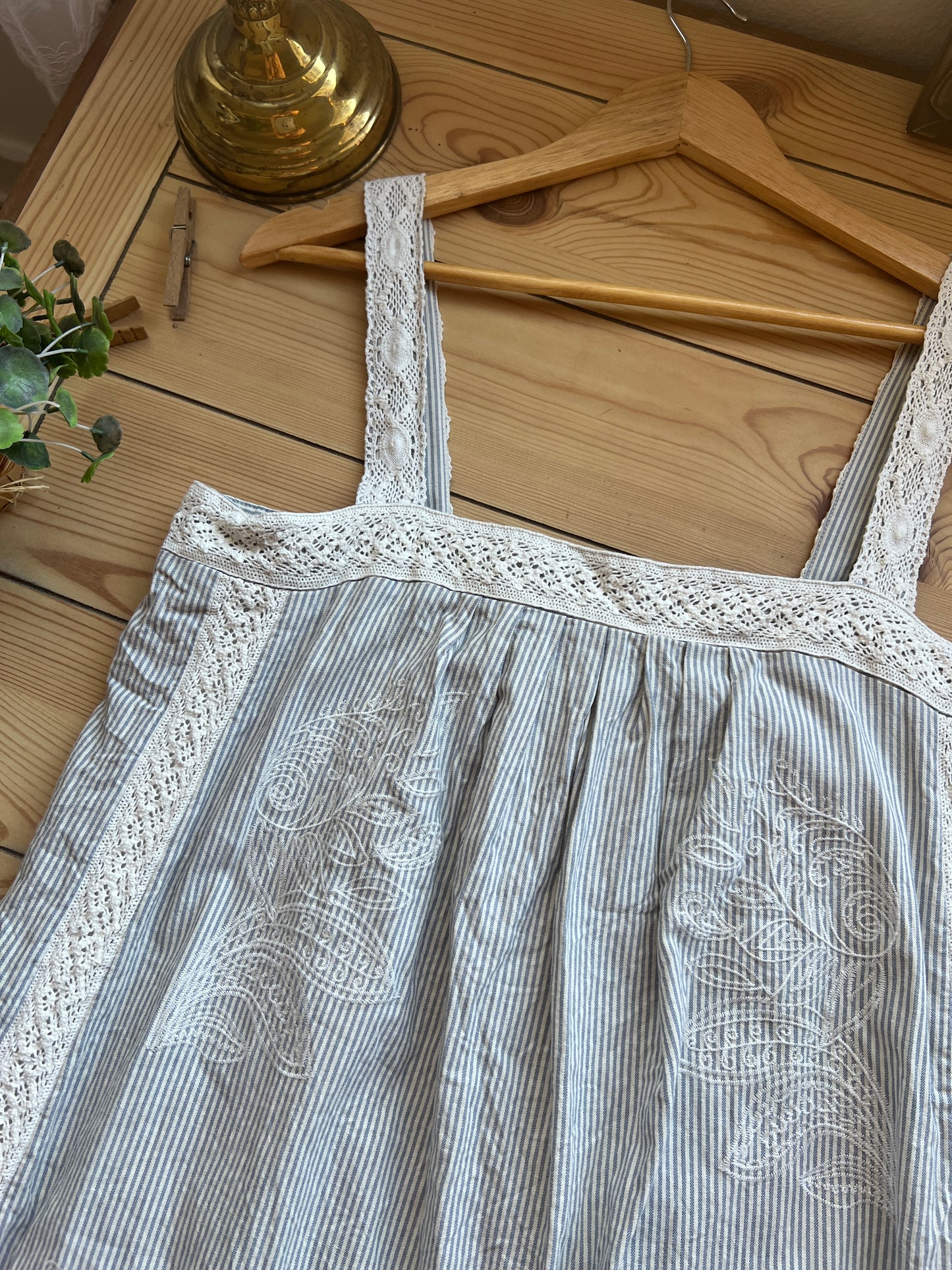 Pinstriped Lacey Dress (L)