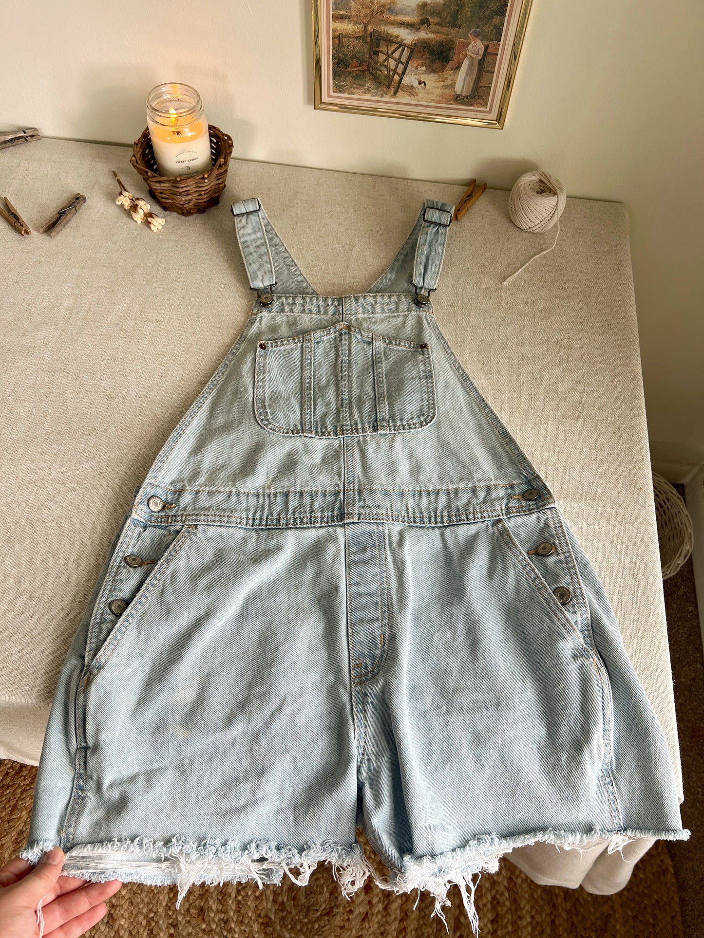 Denim Shortalls (L)