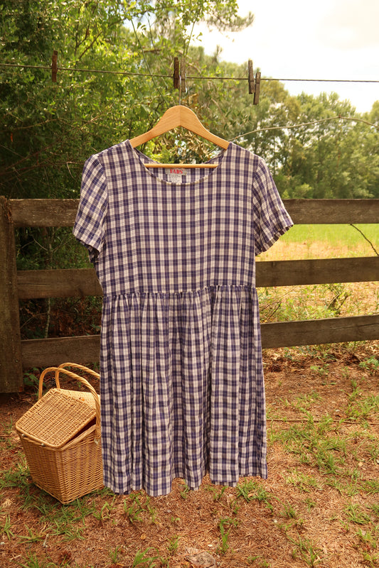 Vintage Plaid Dress (S)