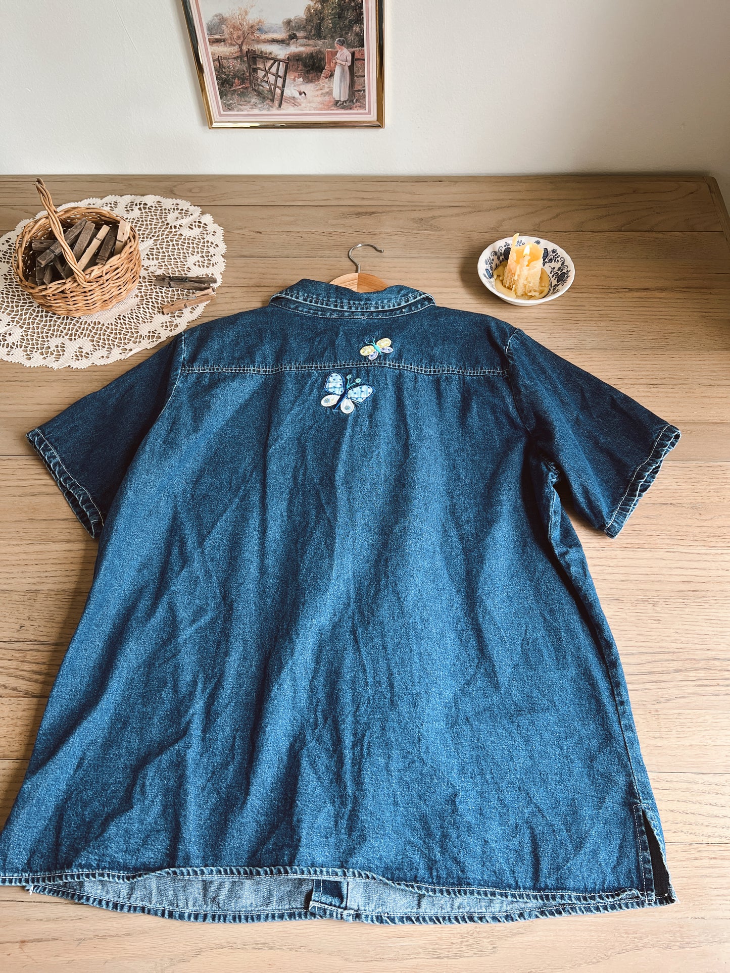 Vintage Denim Button Up(L)