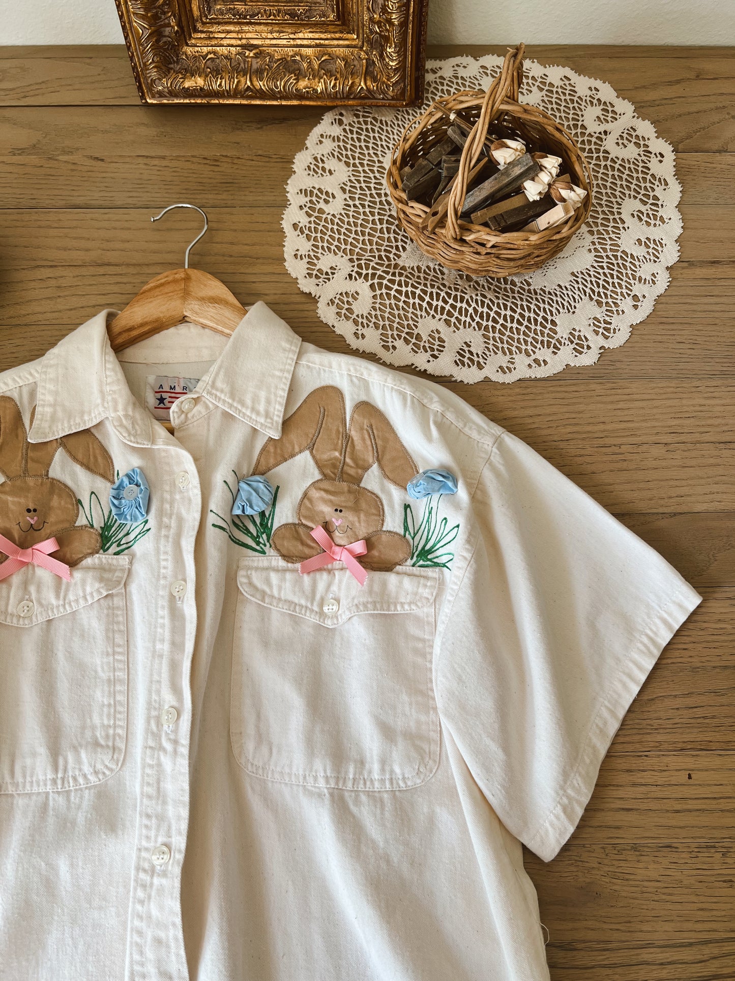 Vintage Denim Button Up (M)