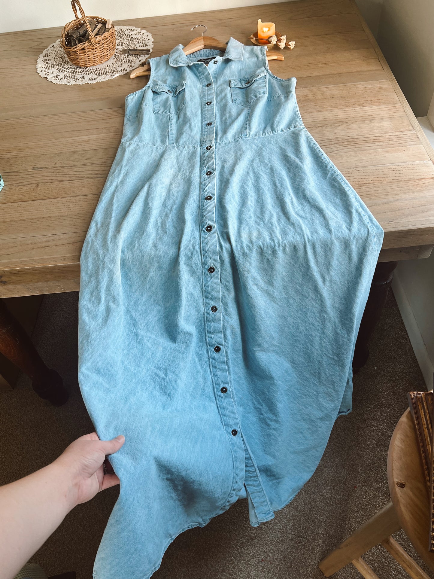 Light Wash Denim Dress (14T)