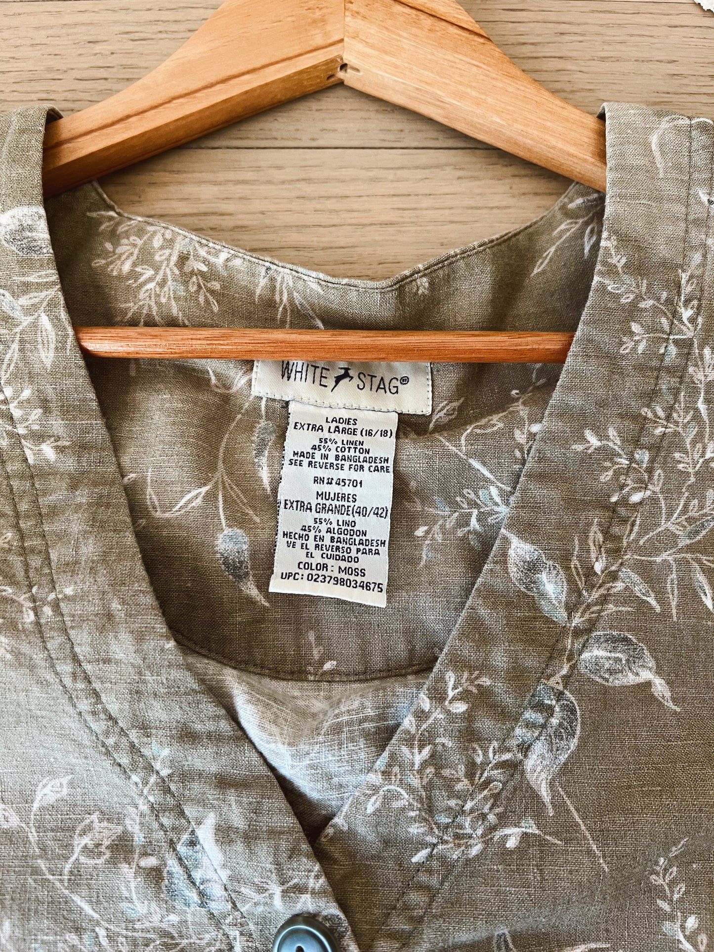 Vintage Floral Vest (XL)