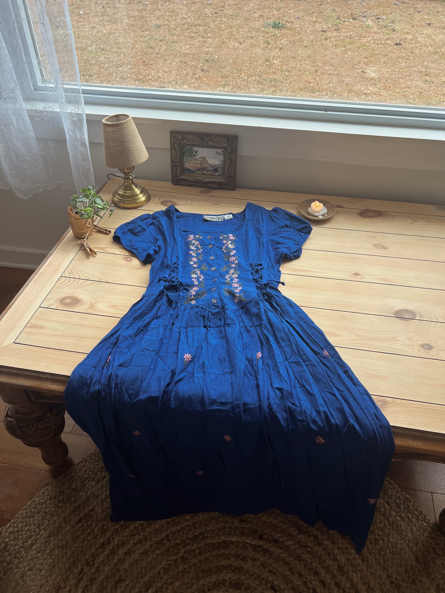 Vtg Floral Dress (L/XL)