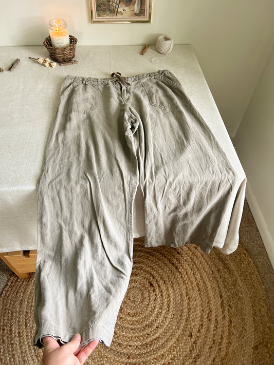 Sage Linen Pants (XL)
