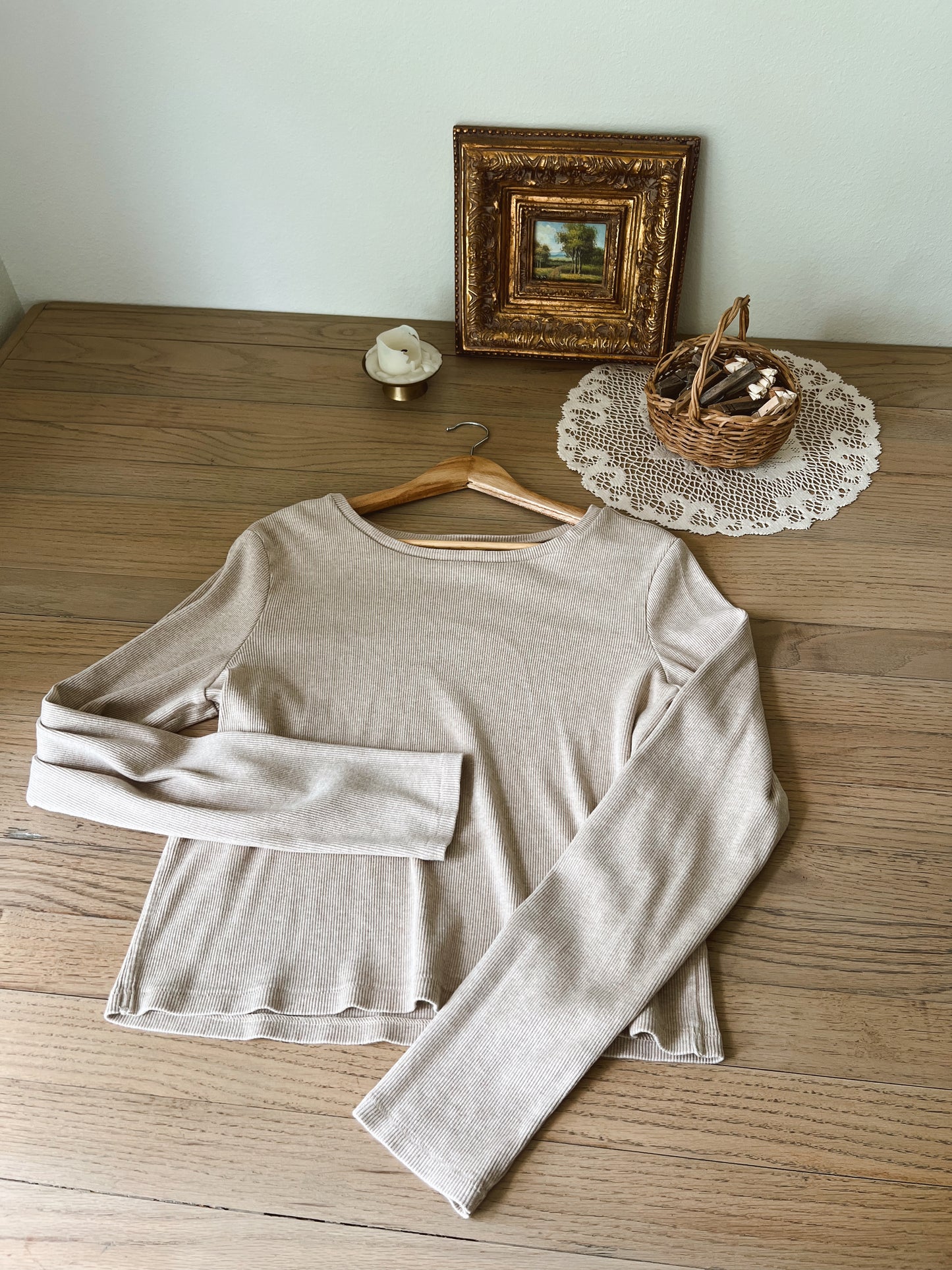 Ribbed Cotton Blouse (XL)