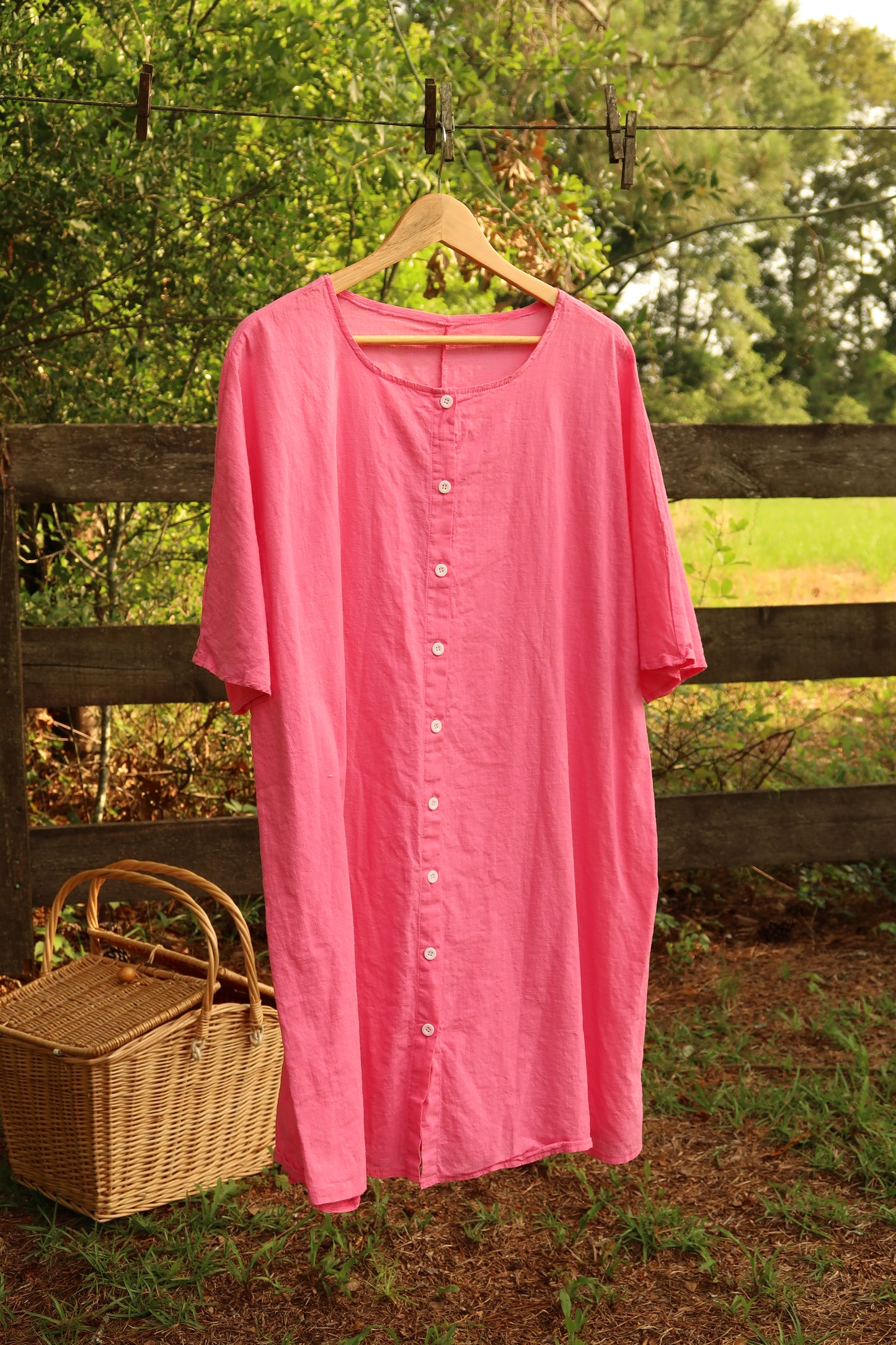 Linen/Cotton Blend Dress (2X)