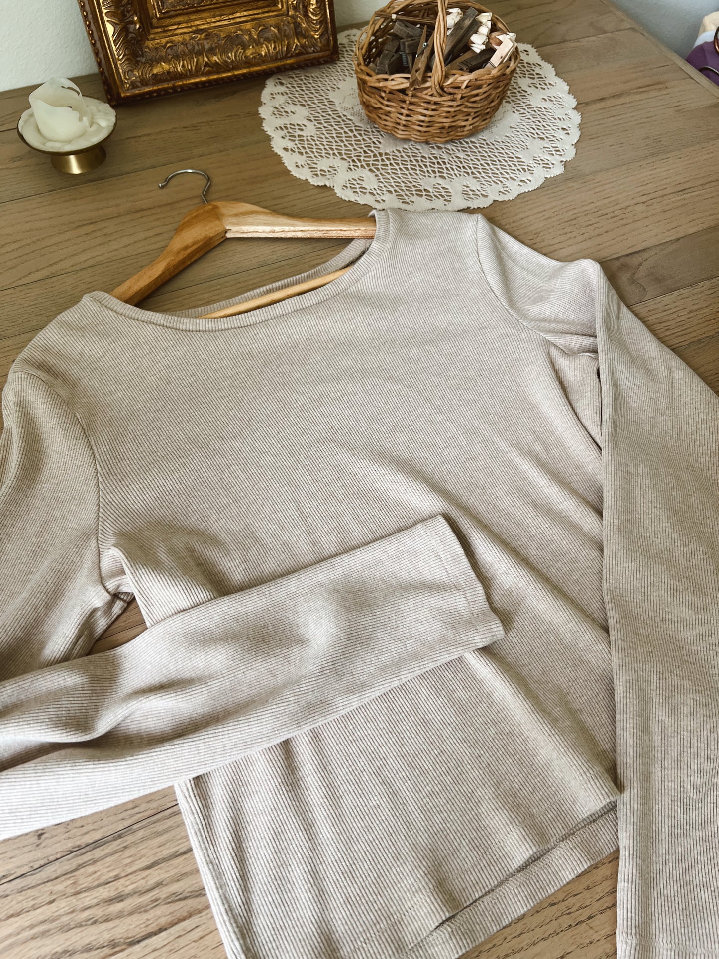 Ribbed Cotton Blouse (XL)