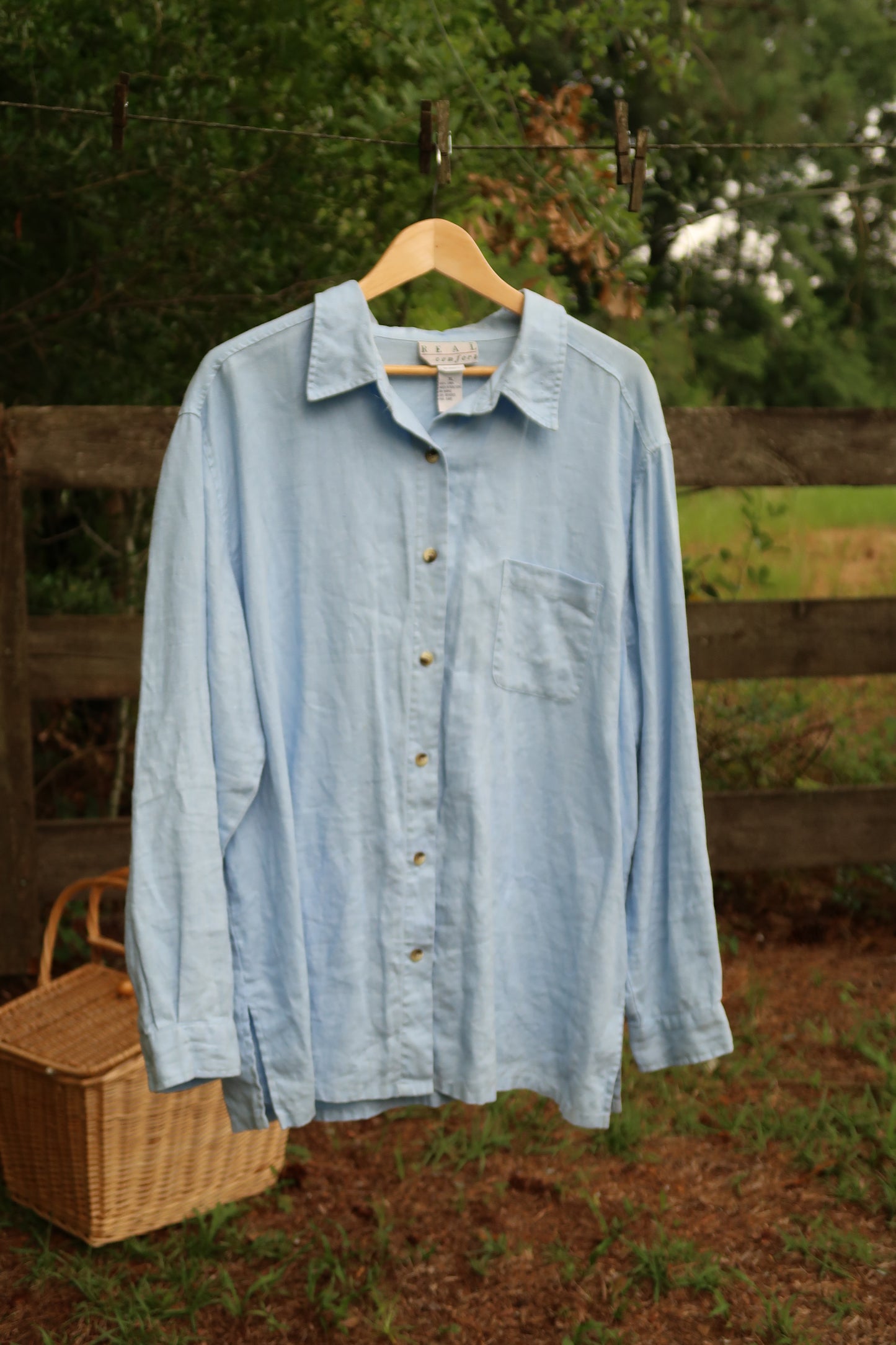 100% Linen Blouse (XL)