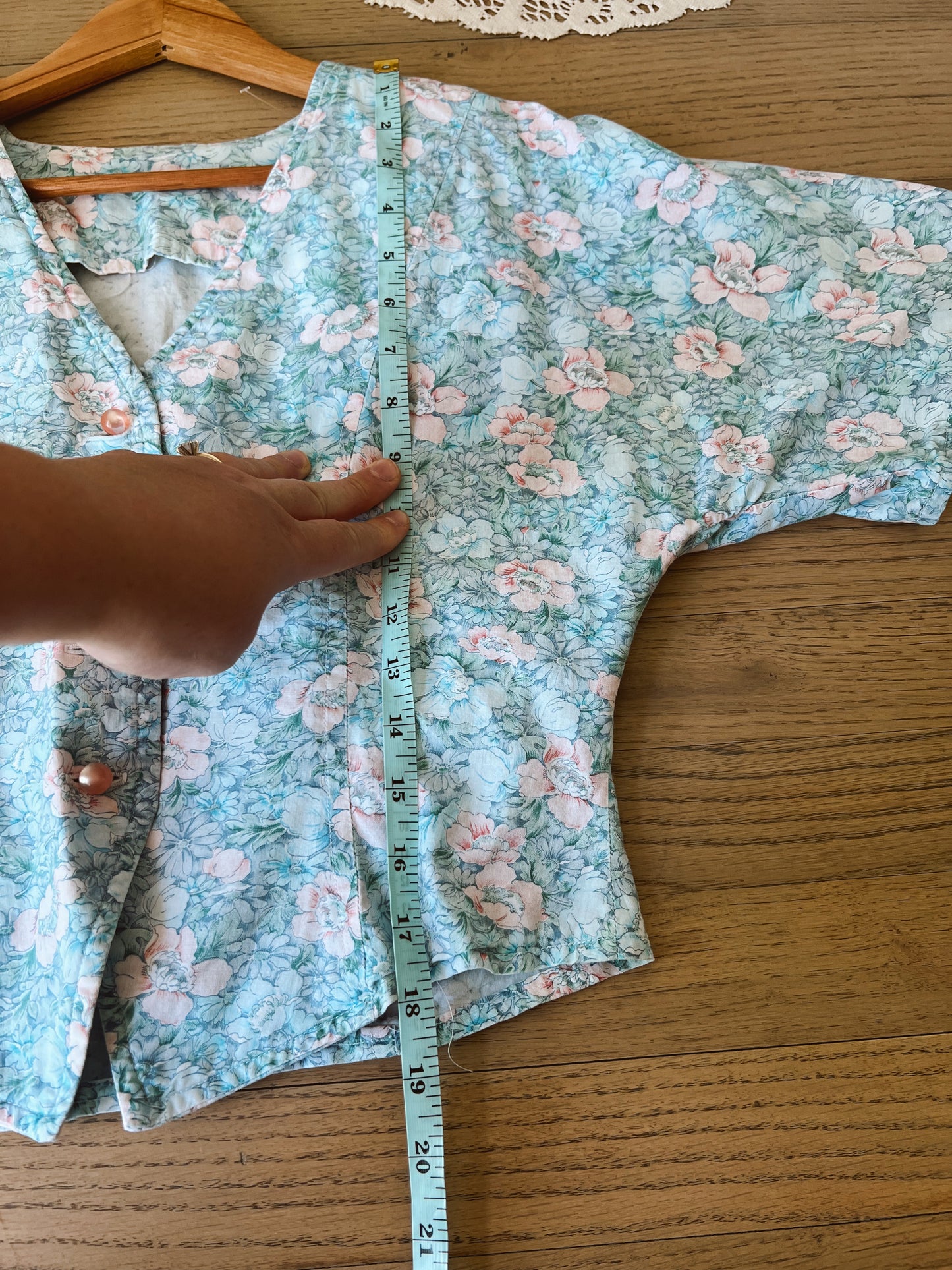 Handmade Floral Blouse (S)