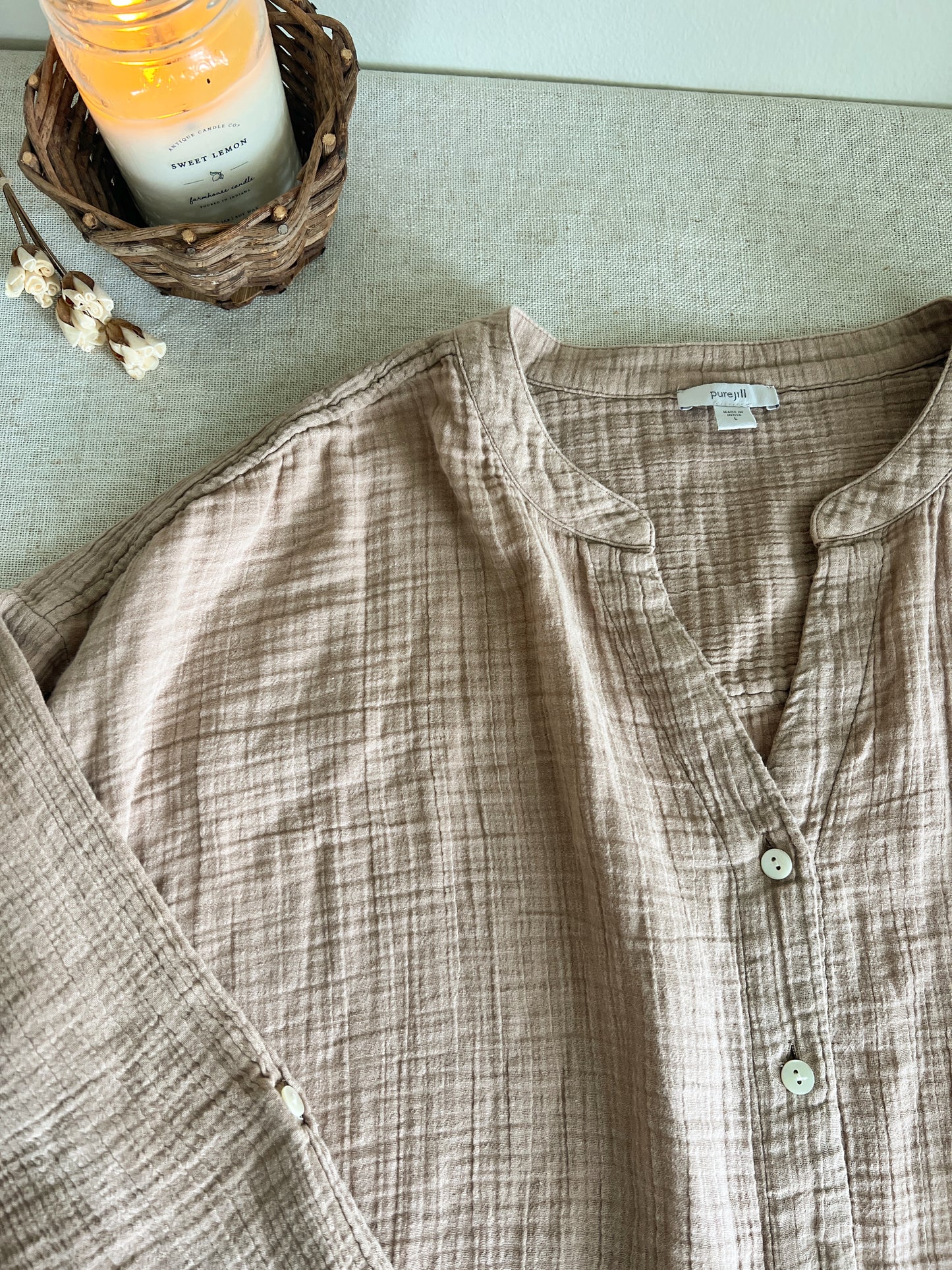 Cotton Gauzy Blouse (L)