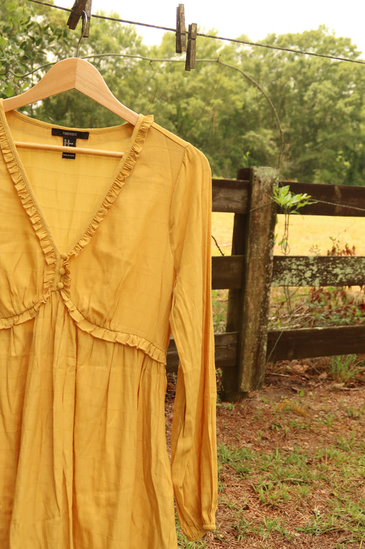 Mustard Mini Dress (M)