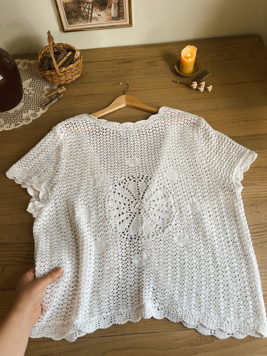 Cotton Crochet Cardigan (2x/3x)