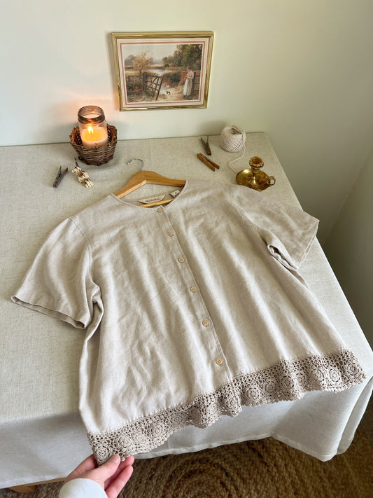 Beautiful Linen Blouse (XL)