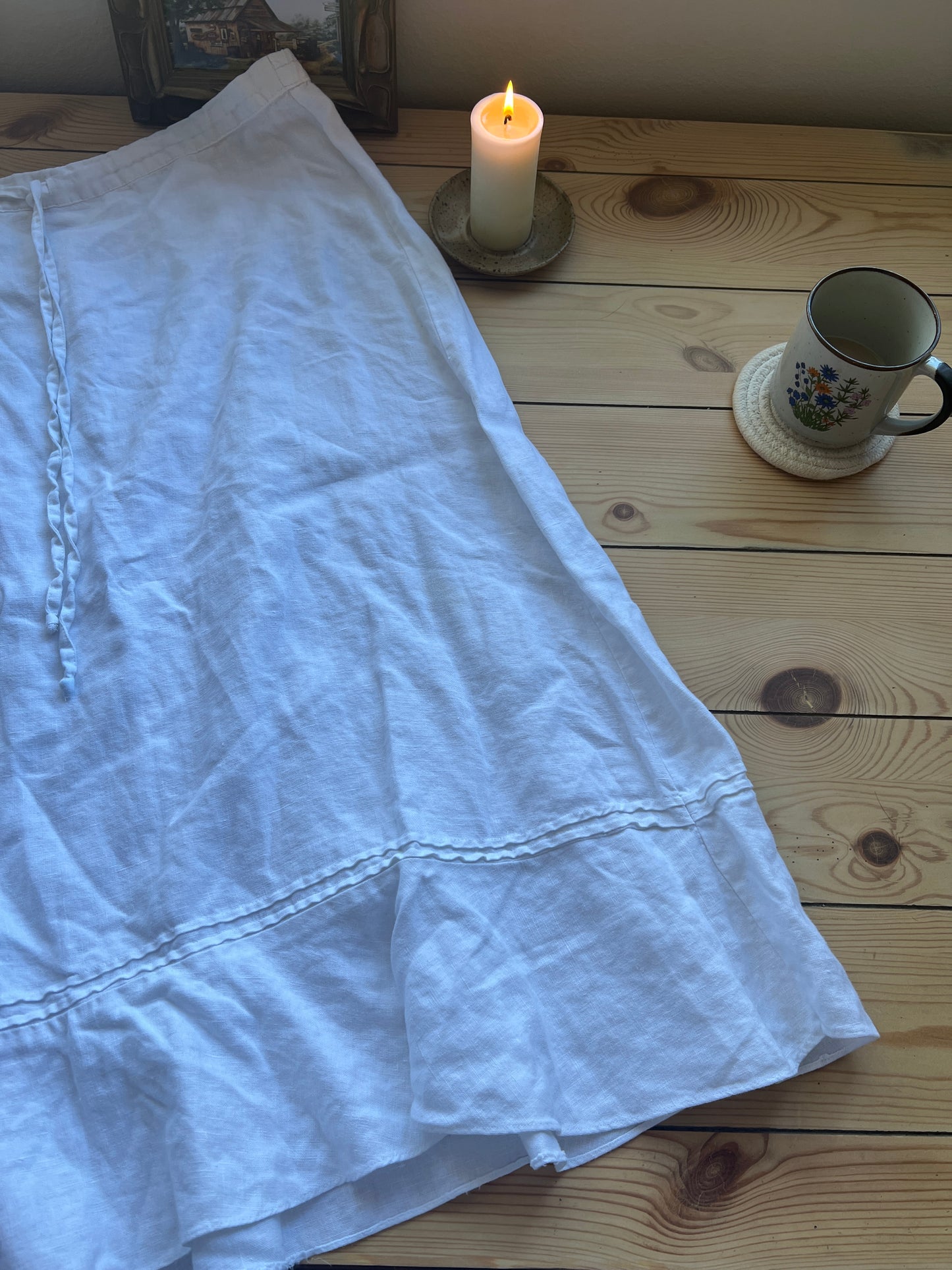 White Linen Skirt (2X)