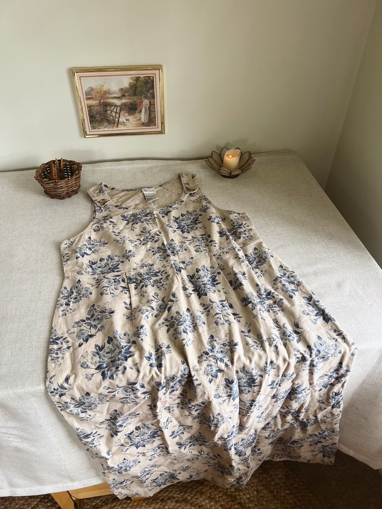 Vintage Linen Dress (L)