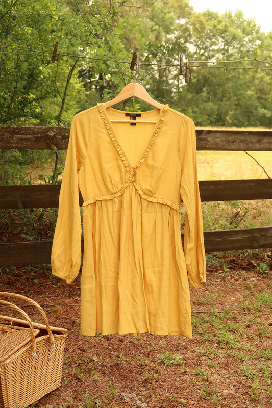 Mustard Mini Dress (M)