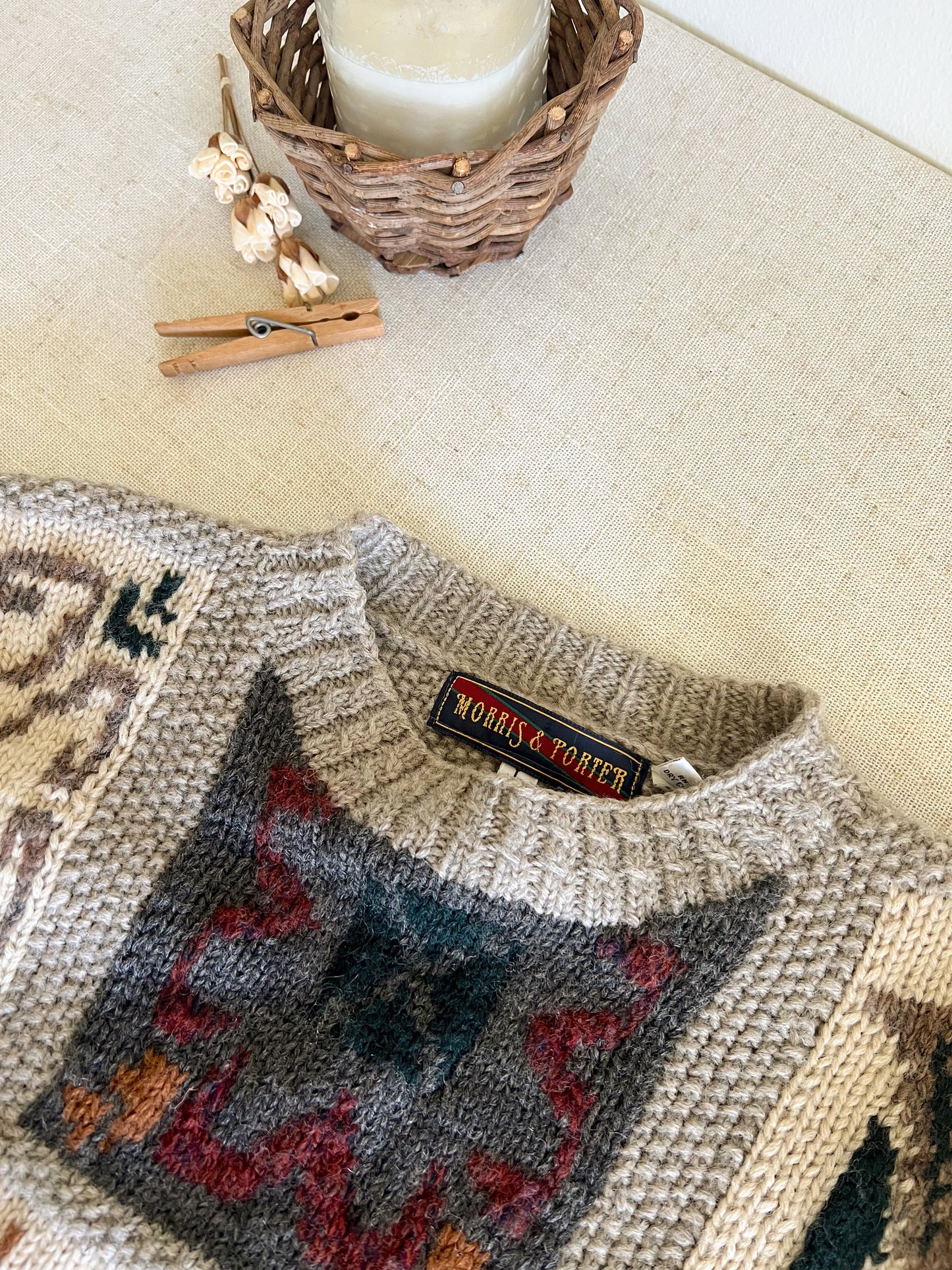 Vintage Grandpa Sweater (L)