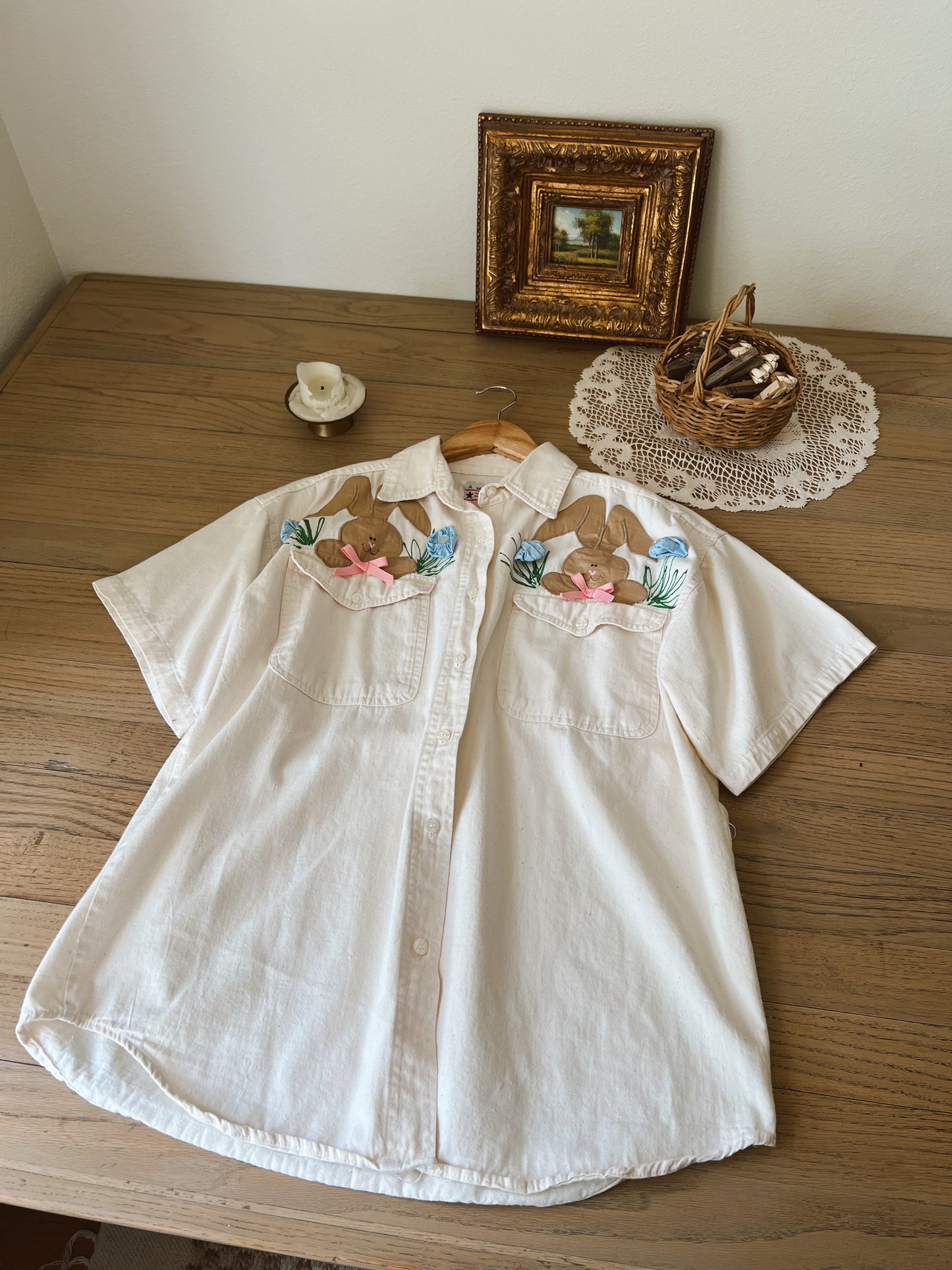 Vintage Denim Button Up (M)