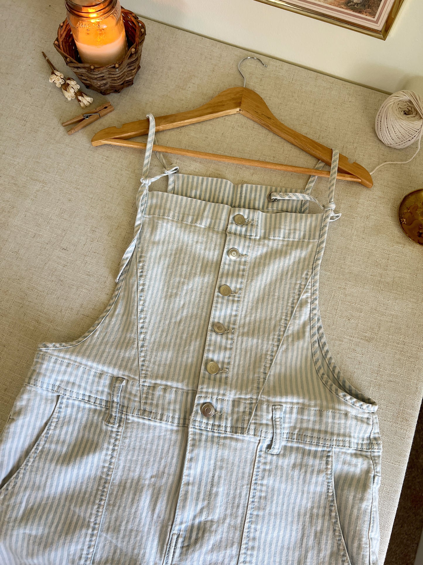 Adorable Denim Romper (L)