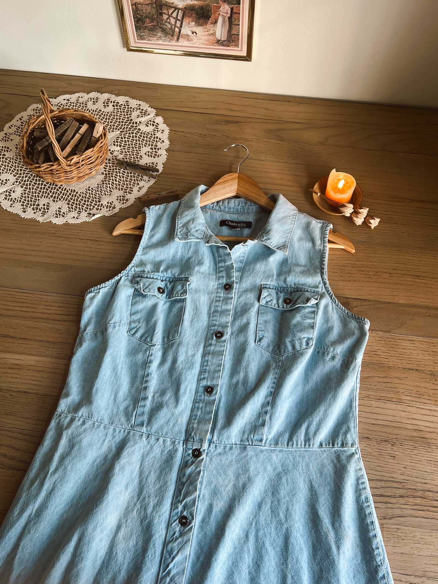 Light Wash Denim Dress (14T)