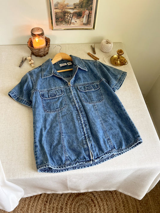 Vintage Denim Blouse (M)