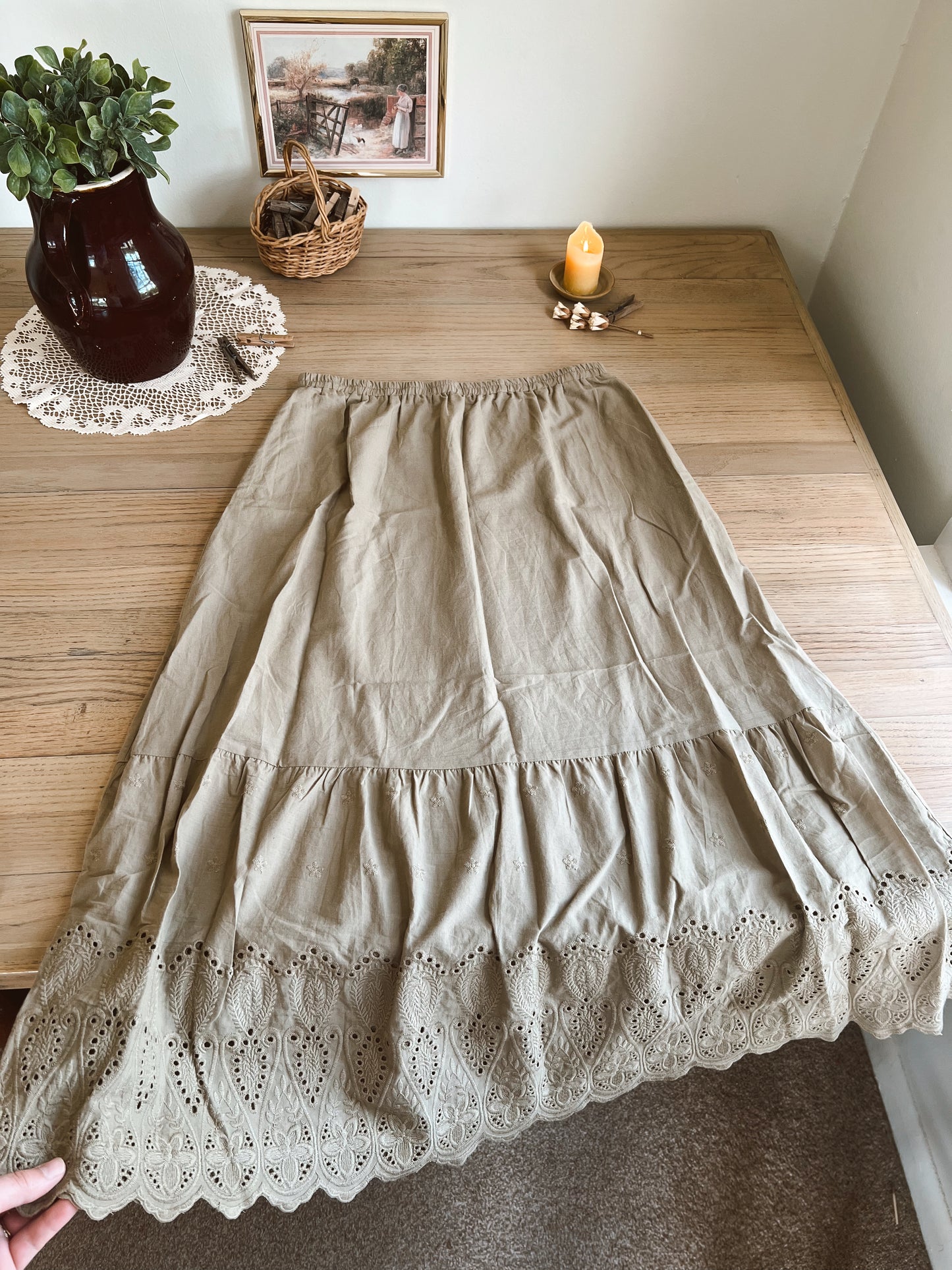Sage Neuflora Maxi Skirt (L)