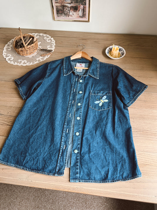Vintage Denim Button Up(L)