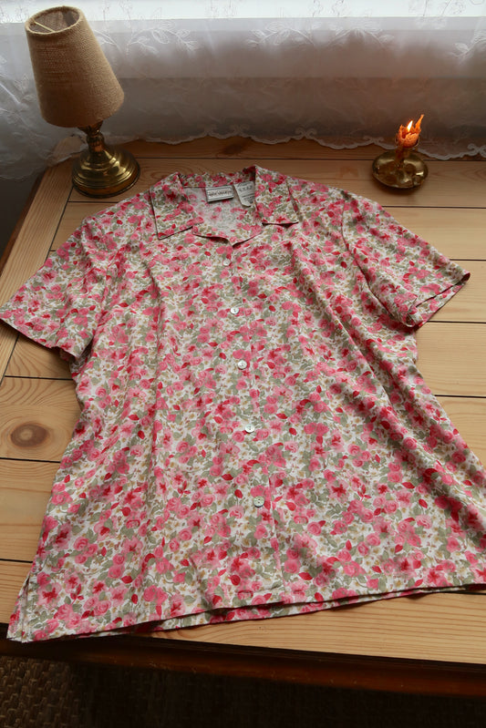 Floral Linen Blouse (M)