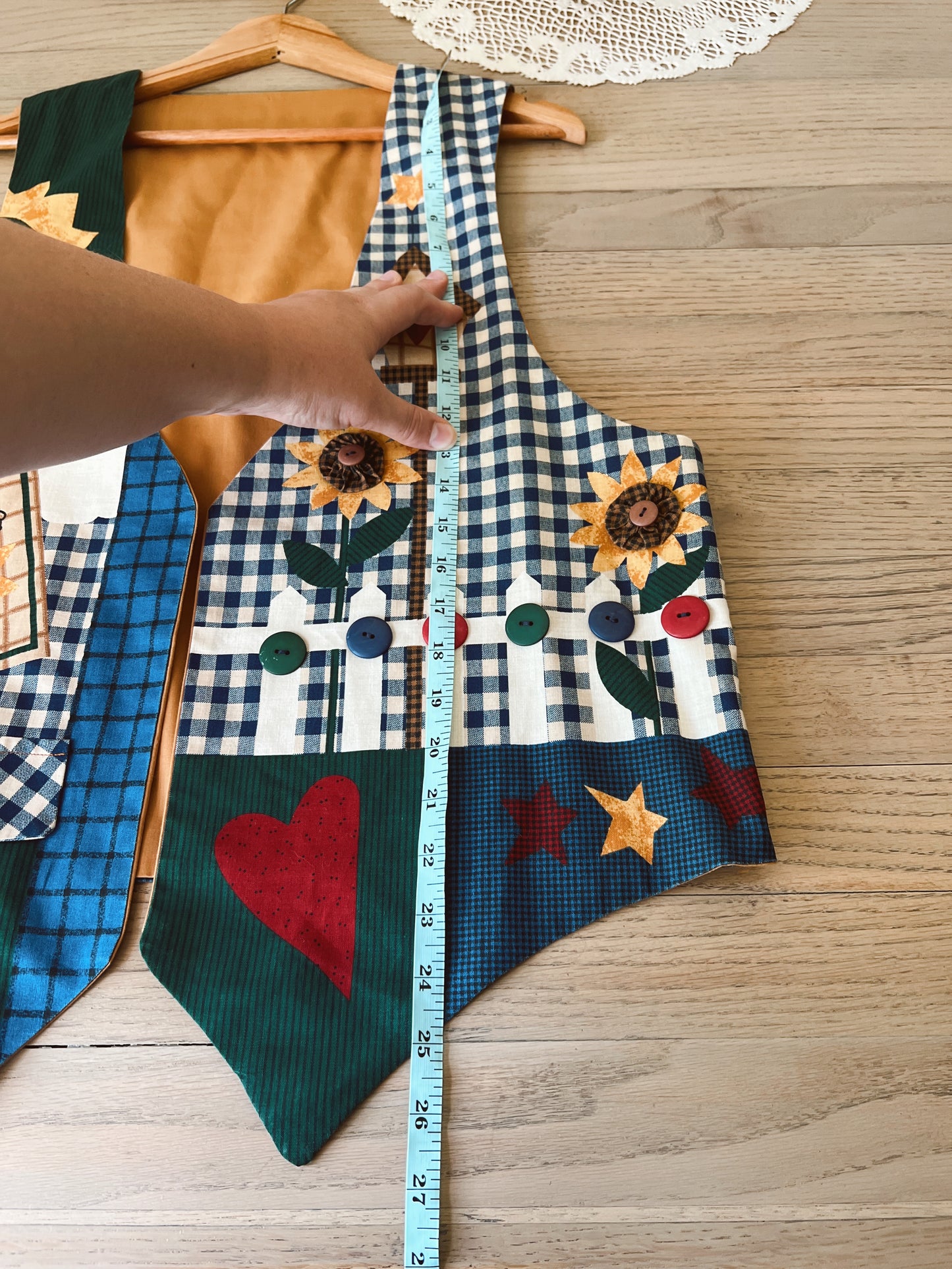 Vintage Sunflower Vest (L)