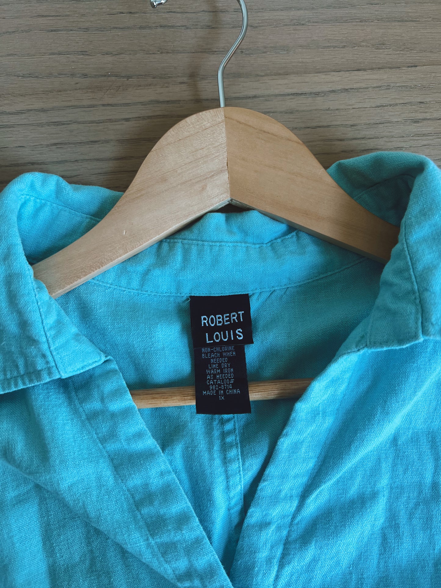 Teal Linen Button Up (XL)