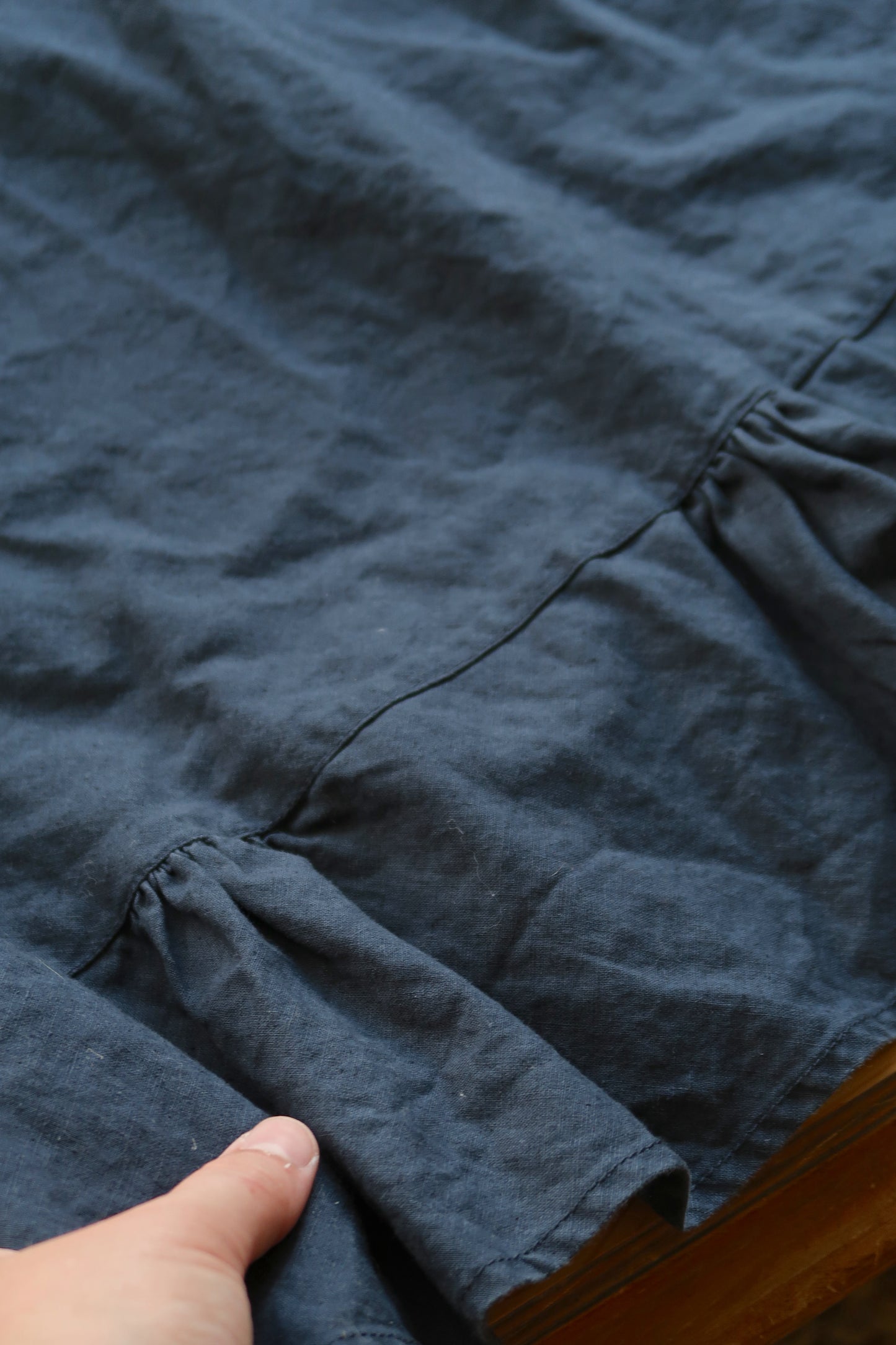 Linen Midi Skirt (L)