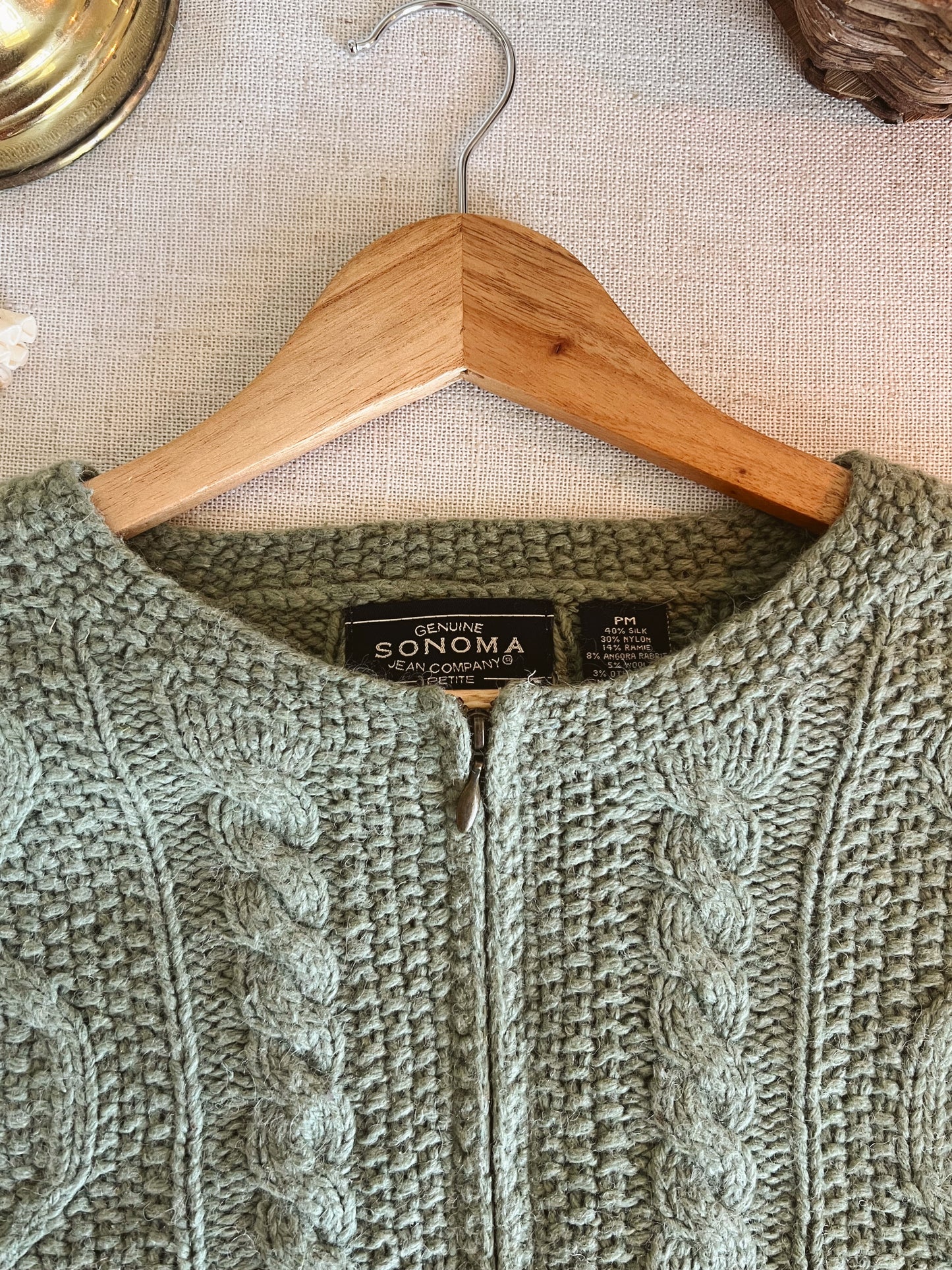 Vintage Zip Up Sweater (M)