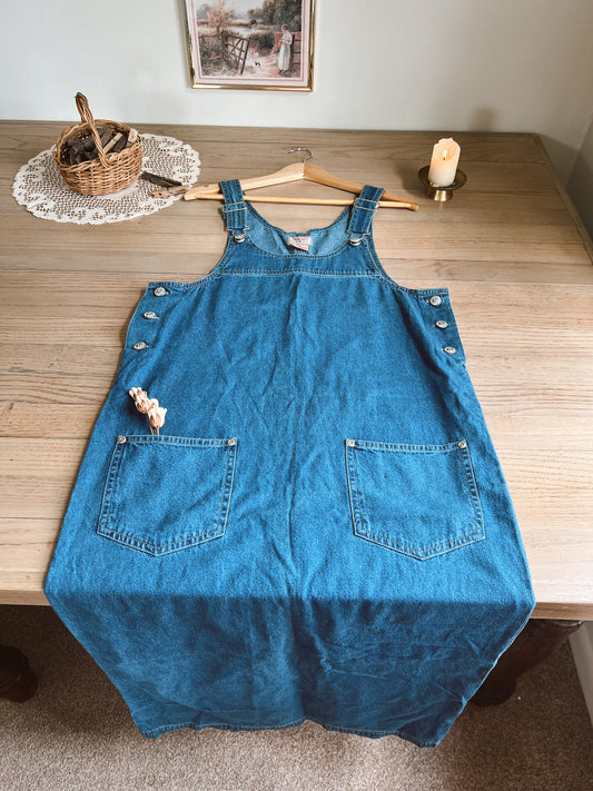 Vintage Overall Dress (M)