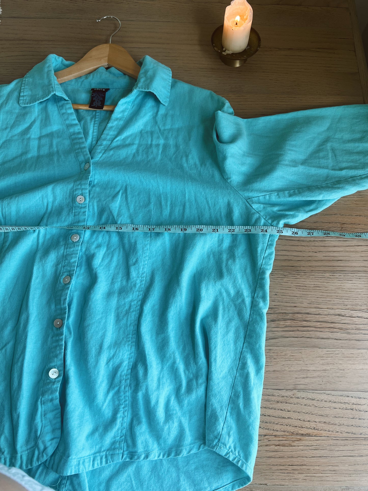 Teal Linen Button Up (XL)